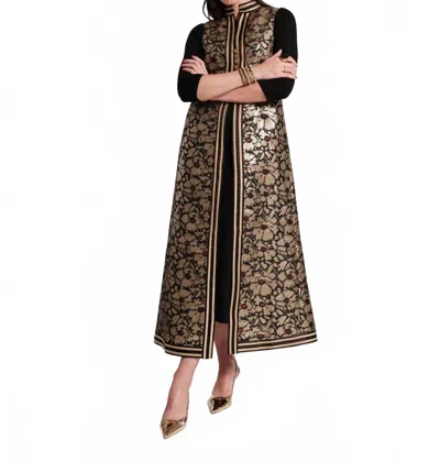 Frances Valentine Susie Jacket In Gold/ Black