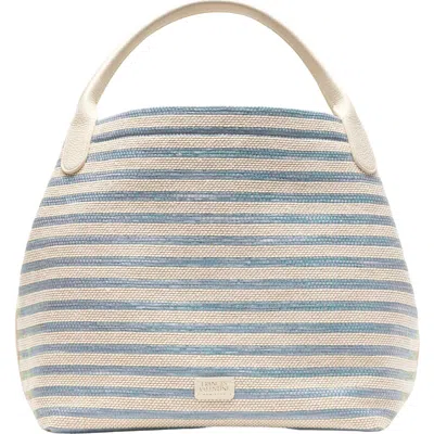 Frances Valentine Sweet Pea Raffia Top Handle Bag In Multi