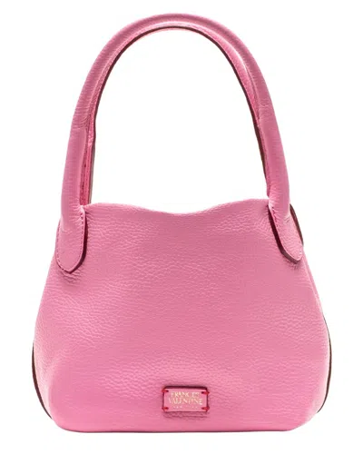 Frances Valentine Sweet Pea Teeny Tumbled Leather Tote In Pink