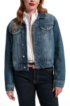 Frances Valentine Taylor Jean Jacket In Blue
