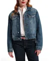 Frances Valentine Taylor Jean Jacket In Blue