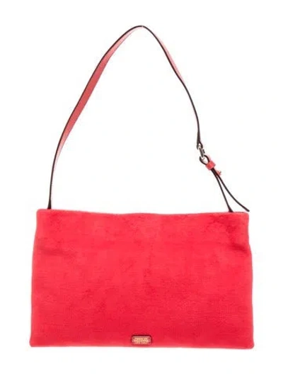 Pre-owned Frances Valentine Terry Cloth Shoulder Bag In Red