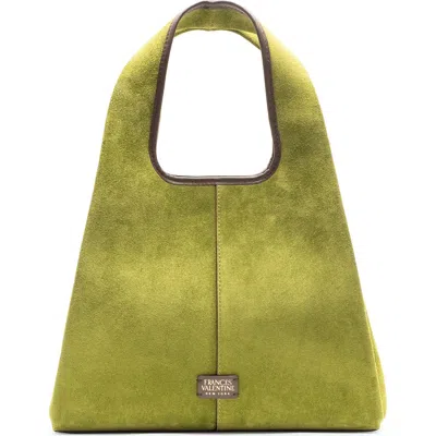 Frances Valentine Tootsie Suede Tote In Green