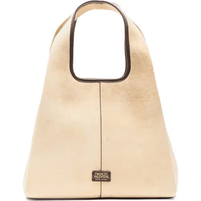 Frances Valentine Tootsie Suede Tote In Neutral