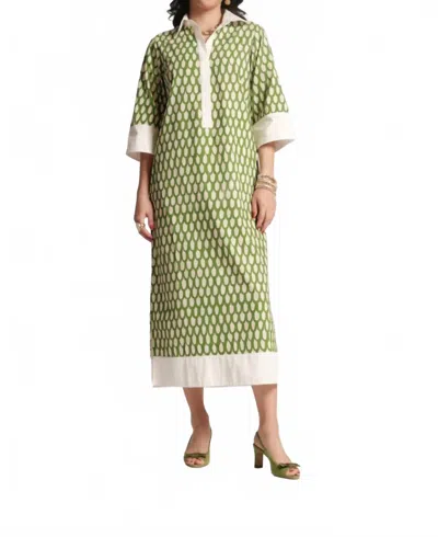 Frances Valentine Tracey Midi Dress Loop In Green