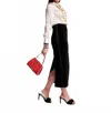 Frances Valentine Tuxedo Maxi Skirt In Black In Black