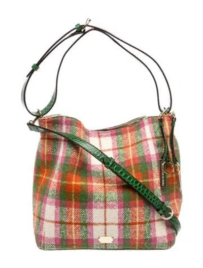Pre-owned Frances Valentine Tweed Bucket Bag In Neutral