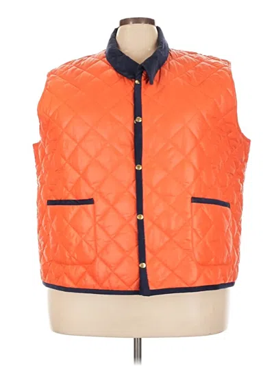 Pre-owned Frances Valentine Vest In Orange