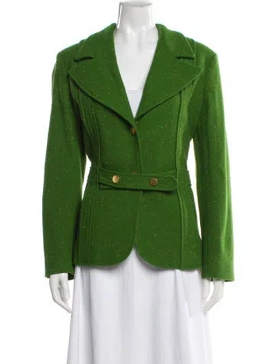 Pre-owned Frances Valentine Virgin Wool Blazer W/ Tags In Green