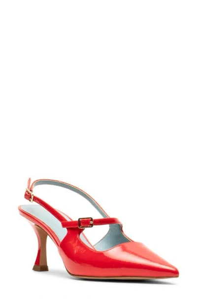 Frances Valentine Vivi Pointed Toe Slingback Pump In Red