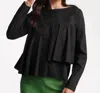 Frances Valentine Wendy Long Sleeve Top In Black In Black