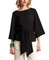 Frances Valentine Whitney Wrap Top In Black