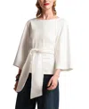 Frances Valentine Whitney Wrap Top In Oyster In Oyster