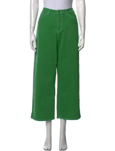 Pre-owned Frances Valentine Wide Leg Pants In Green