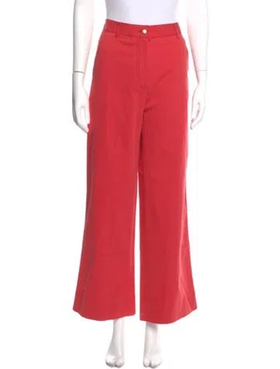 Pre-owned Frances Valentine Wide Leg Pants In Orange