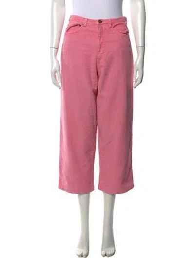 Pre-owned Frances Valentine Wide Leg Pants In Pink