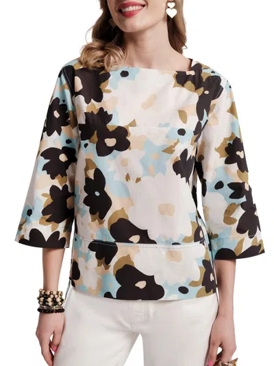 Frances Valentine Women's Carly Floral-print Cotton Top In Multi