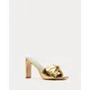 Frances Valentine Women's Hilary Heels In Metallic Leather Gold In Multi