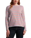 Frances Valentine Long Sleeve Striped T Shirt Stripe In Red