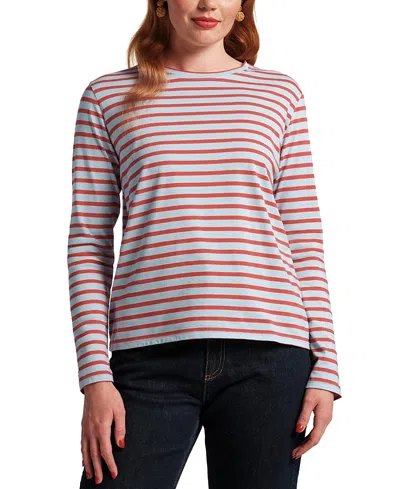 FRANCES VALENTINE WOMEN'S LONG SLEEVE STRIPED T-SHIRT