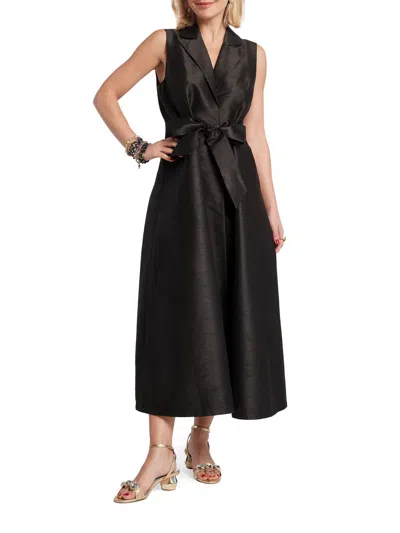 Frances Valentine Women's Lucia Wrap Midi-dress In Black