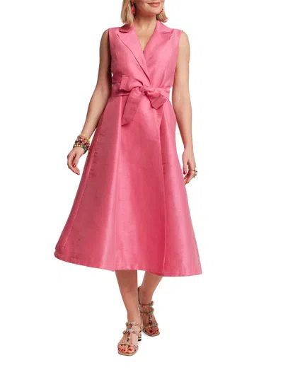 Frances Valentine Women's Lucia Wrap Midi-dress In Pink