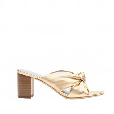 Frances Valentine Women's Mollie Slide Heel In Platino In Gold