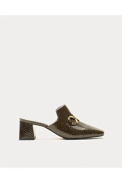Frances Valentine Women's Natty Heeled Mule In Olive In Green