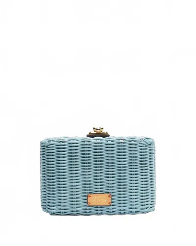Frances Valentine Women's Paige Wicker Clutch In Light Blue