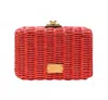 Frances Valentine Women's Paige Wicker Clutch In Red In Red