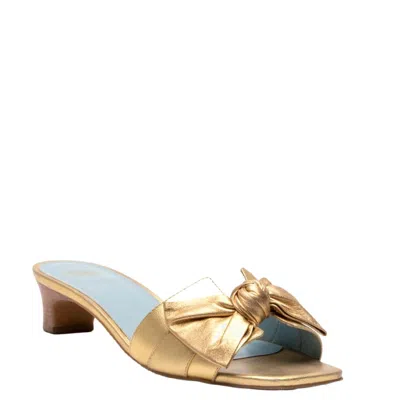 Frances Valentine Women's Sandy Slide Heel In Gold