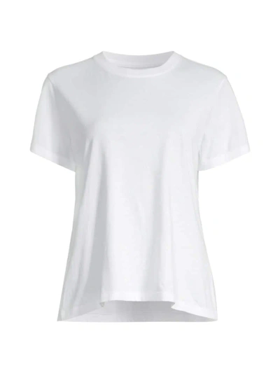 Frances Valentine Women's Super Crewneck Pima Cotton T-shirt In White