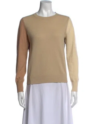 Pre-owned Frances Valentine Wool Colorblock Pattern Sweater In Neutral
