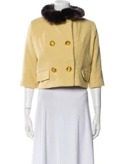 Pre-owned Frances Valentine Wool Jacket In Yellow