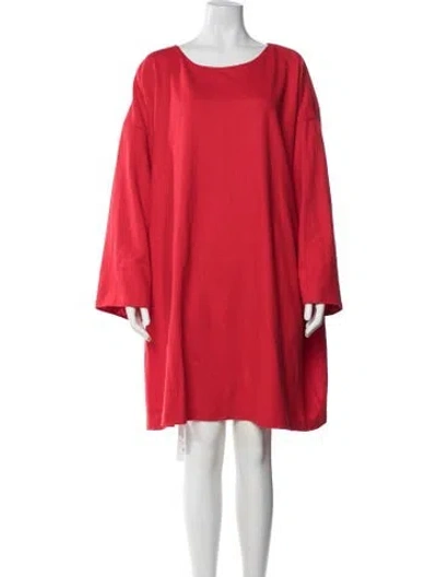Pre-owned Frances Valentine Wool Knee-length Dress In Red