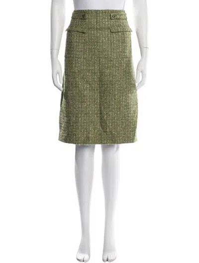 Pre-owned Frances Valentine Wool Knee-length Skirt In Green