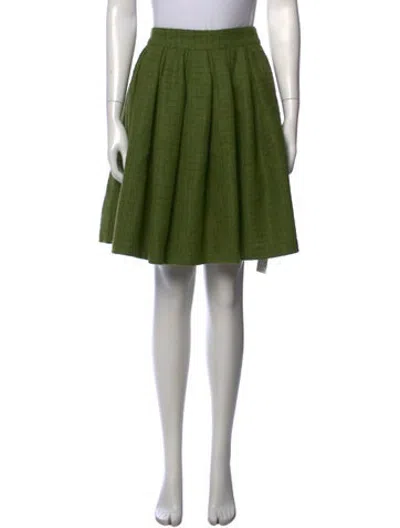 Pre-owned Frances Valentine Wool Knee-length Skirt In Green