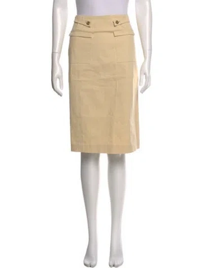 Pre-owned Frances Valentine Wool Knee-length Skirt W/ Tags In Neutral