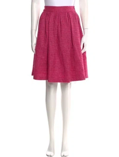 Pre-owned Frances Valentine Wool Knee-length Skirt W/ Tags In Pink