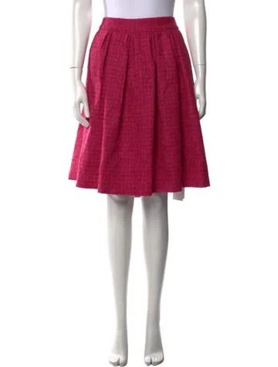 Pre-owned Frances Valentine Wool Midi Length Skirt W/ Tags In Pink