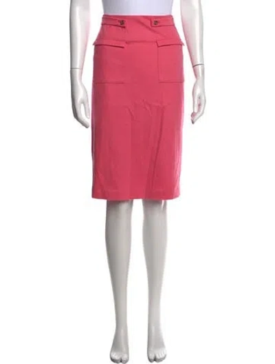 Pre-owned Frances Valentine Wool Midi Length Skirt W/ Tags In Pink