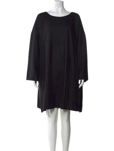 Pre-owned Frances Valentine Wool Mini Dress In Black