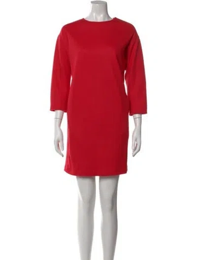 Pre-owned Frances Valentine Wool Mini Dress In Red