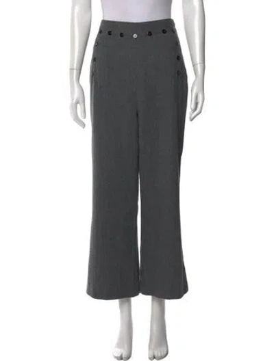 Pre-owned Frances Valentine Wool Wide Leg Pants In Gray