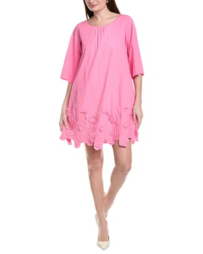Frances Valentine Zennia Flower Hem Mini Dress In Pink