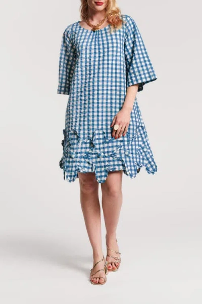 Frances Valentine Zennia Mini Dress Gingham In Blue