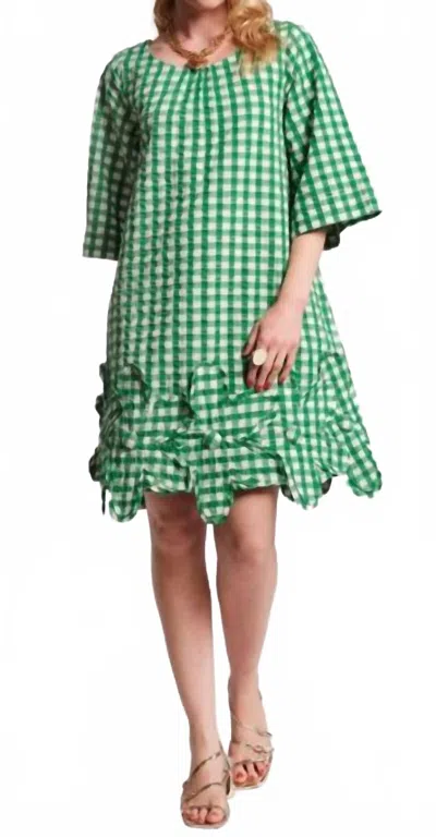 Frances Valentine Zennia Mini Dress In Green Checker