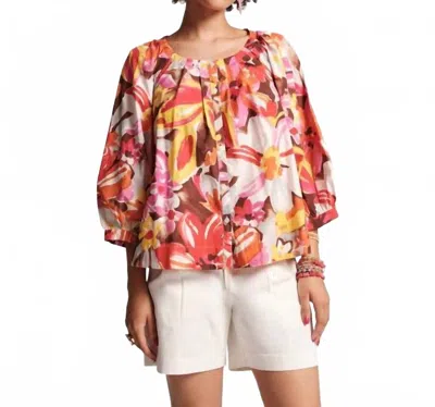 Frances Valentine Zoe Top In Sun Floral In Multi
