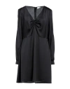 Francesca A Woman Mini Dress Black Size 10 Polyester, Elastane In Black