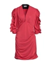 Francesca A Woman Mini Dress Red Size 10 Polyester, Elastane In Red